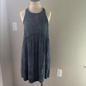 Altar'd State Blue Pleated Razorback Sundress